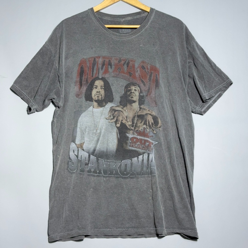 Outkast Stankonia Graphic T-Shirt Mens Size Large Washed Grey Hip Hop Rap